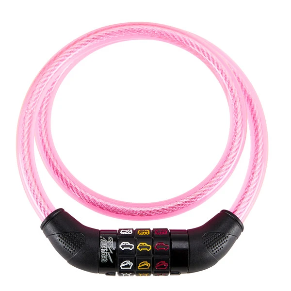 Point KINDER KABELSCHLOSS MIT MOTIVEN Kinder Fahrradschloss PINK 3 Point KINDER KABELSCHLOSS MIT MOTIVEN Kinder Fahrradschloss PINK