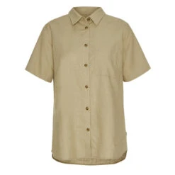 FJÄLLRÄVEN Fjällräven ÖVIK TRAVEL SHIRT SS W Damen Outdoor Bluse SAND STONE