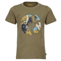 FJÄLLRÄVEN Fjällräven KIDS FOREST FINDINGS T-SHIRT Kinder T-Shirt LIGHT OLIVE