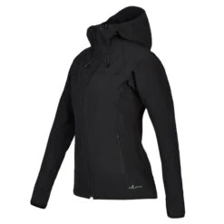 FRILUFTS ENNSKRAXN HOODED SOFTSHELL JACKET Damen Softshelljacke CAVIAR -Mein Camping Geschaft 5637938471 c ennskraxn hooded softshell jacket frilufts 24