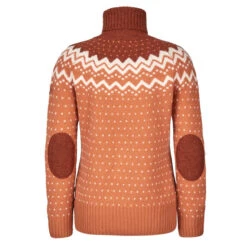 FJÄLLRÄVEN Fjällräven ÖVIK KNIT ROLLER NECK W Damen Wollpullover DESERT BROWN-AUTUMN LEAF -Mein Camping Geschaft 5637947745 c oevik knit roller neck w fjaellraeven 24