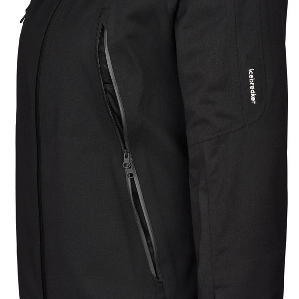 Icebreaker SHELL+ HOODED JACKET Damen Softshelljacke BLACK 5 Icebreaker SHELL+ HOODED JACKET Damen Softshelljacke BLACK – Bild 3