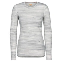 Icebreaker W 200 OASIS LS CREWE SKI TRACKS Damen Funktionsshirt SNOW/MIDNIGHT NAVY/AOP