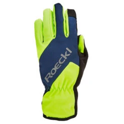 Roeckl Sports ZARASAI Kinder Fahrradhandschuhe FLUO YELLOW/DRESS BLUE
