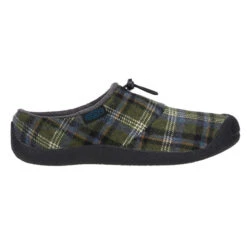 Keen HOWSER III SLIDE Herren Hüttenschuhe GREEN PLAID/BLACK