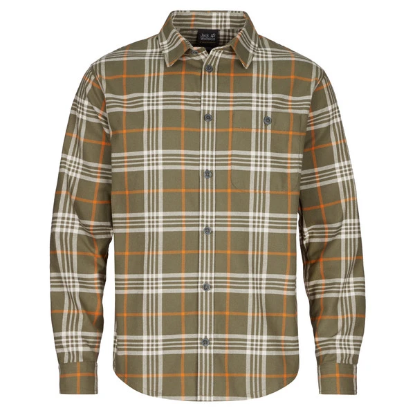 Jack Wolfskin CABIN VIEW SHIRT M Herren Outdoor Hemd DUSTY OLIVE CHECKS 3 Jack Wolfskin CABIN VIEW SHIRT M Herren Outdoor Hemd DUSTY OLIVE CHECKS