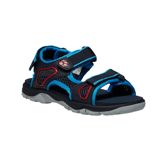 Jack Wolfskin TARACO BEACH SANDAL K Kinder Outdoor Sandalen BLUE / RED 4 Jack Wolfskin TARACO BEACH SANDAL K Kinder Outdoor Sandalen BLUE / RED – Bild 2