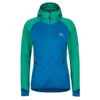 Mountain Equipment ECLIPSE HOODED JACKET Damen Fleecejacke MYKONOS BLUE/DEEP GREEN