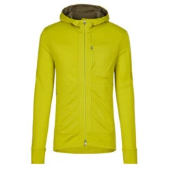 Icebreaker M QUANTUM III LS ZIP HOOD Herren Wolljacke BIO LIME/LODEN/CB