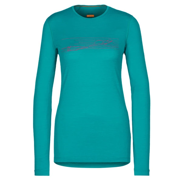 Icebreaker W 200 OASIS LS CREWE SKI STRIPES Damen Funktionsshirt FLUX GREEN 3 Icebreaker W 200 OASIS LS CREWE SKI STRIPES Damen Funktionsshirt FLUX GREEN