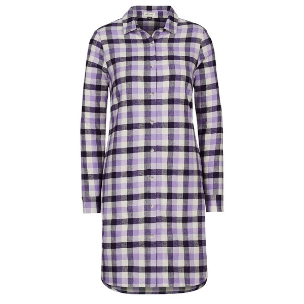 FRILUFTS RINDAL LONGSHIRT Damen Kleid NIGHT SHADE/CHALK VIOLET CHECK 3 FRILUFTS RINDAL LONGSHIRT Damen Kleid NIGHT SHADE/CHALK VIOLET CHECK