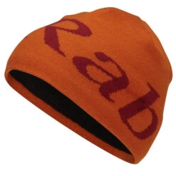 Rab LOGO BEANIE Unisex Mütze MARMALADE/OXBLOOD RED