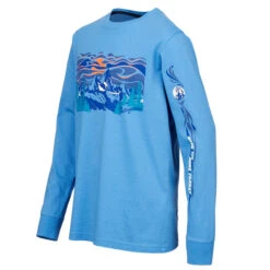 Patagonia K' S L/S REGENERATIVE ORGANIC CERTIFIED COTTON GRAPHIC T-SHIR Kinder Langarmshirt FITZ ROY HOMEPEAKS: BLUE BIRD -Mein Camping Geschaft 5638050992 c k s ls regenerative organic certified cotton graphic tshir patagonia 24