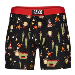 SAXX ULTRA SUPER SOFT BB FLY Herren Funktionsunterwäsche LETS GET TOASTED- BLACK