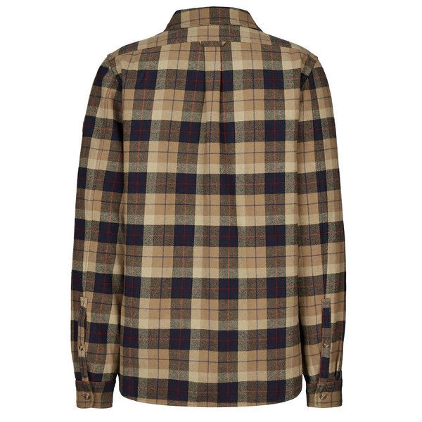 FJÄLLRÄVEN Fjällräven VÄRMLAND HEAVY FLANNEL SHIRT W Damen Outdoor Bluse DARK SAND-DARK NAVY 5 FJÄLLRÄVEN Fjällräven VÄRMLAND HEAVY FLANNEL SHIRT W Damen Outdoor Bluse DARK SAND-DARK NAVY – Bild 3