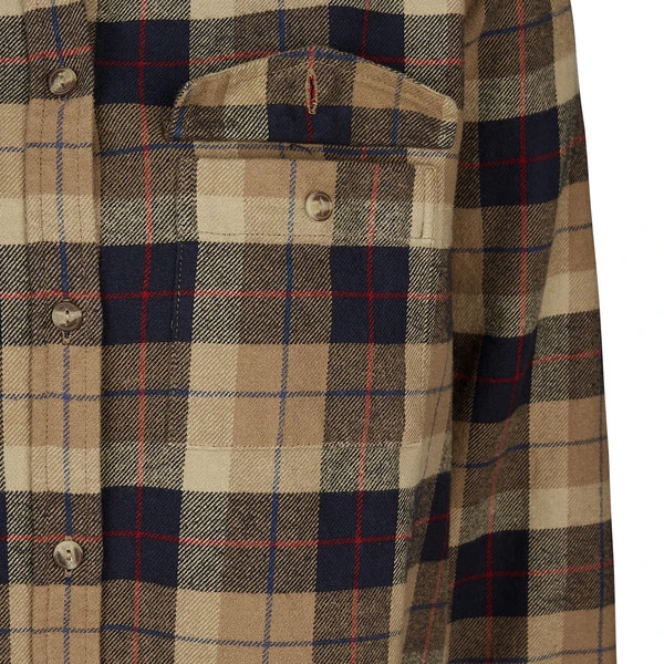 FJÄLLRÄVEN Fjällräven VÄRMLAND HEAVY FLANNEL SHIRT W Damen Outdoor Bluse DARK SAND-DARK NAVY 6 FJÄLLRÄVEN Fjällräven VÄRMLAND HEAVY FLANNEL SHIRT W Damen Outdoor Bluse DARK SAND-DARK NAVY – Bild 4