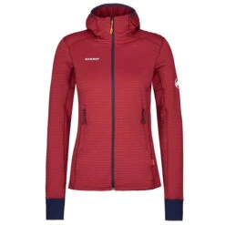 Mammut TAISS LIGHT ML HOODED JACKET WOMEN Damen Fleecejacke BLOOD RED-MARINE
