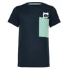 Namuk PLUTO MERINO POCKET T-SHIRT Kinder T-Shirt TRUE NAVY / NORTHERN LIGHTS -Mein Camping Geschaft 5638078581 a pluto merino pocket tshirt namuk 24
