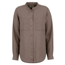 FJÄLLRÄVEN Fjällräven ÖVIK HEMP SHIRT LS W Damen Outdoor Bluse SUEDE BROWN